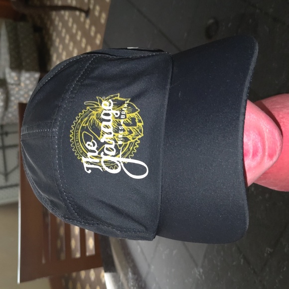 The Garage Bikes Brews River Falls, WI 5-Panel Strapback Bikers Cap Hat - Picture 1 of 8